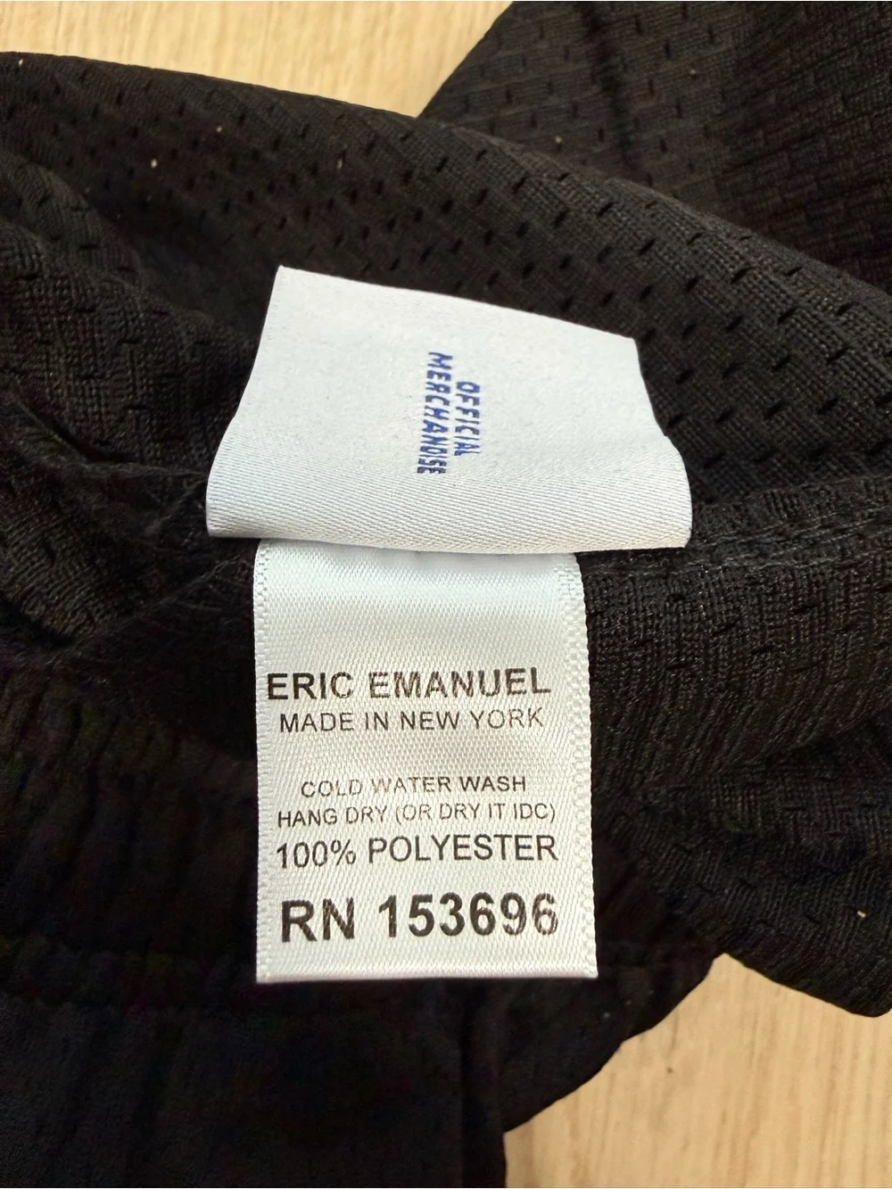 Eric Emanuel Black Athletic Mesh Shorts with White large - Picture 5 of 7